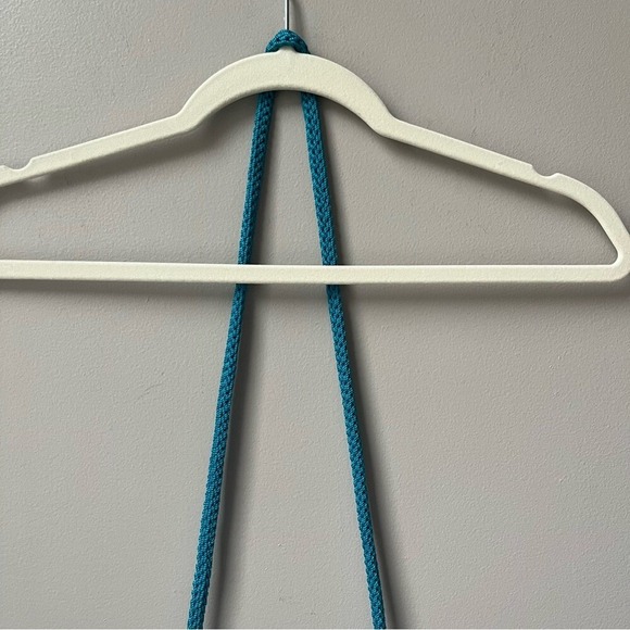 The Sak Crossbody Bag Chevron Blue Cream Braided Woven Coastal Beachy Classic - Picture 12 of 12